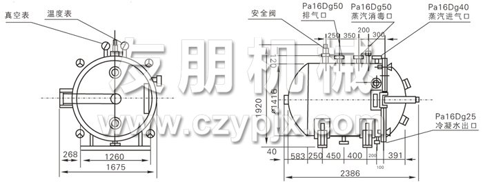 圓形靜態(tài)真空干燥機結(jié)構示意圖